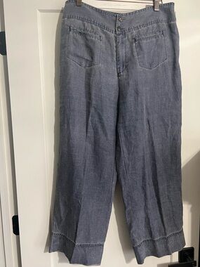 Chico's Gray-Blue Linen Pants size 3